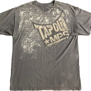 Gray ‘Tap Out MPS’ Chains Graphic T-Shirt